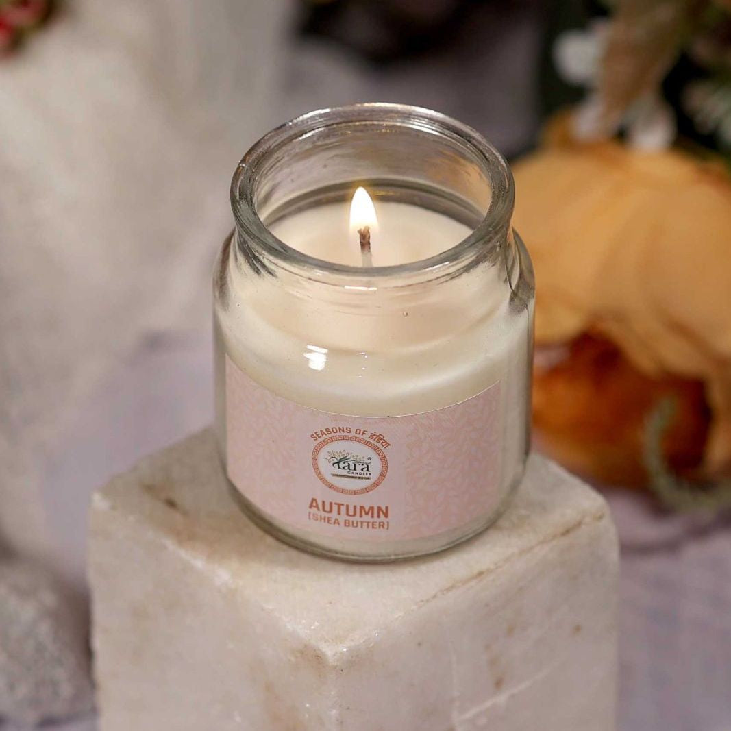 Autumn Shea Butter - 1 Wick Scented Candle - Irish Glass Jar - Tara Candles