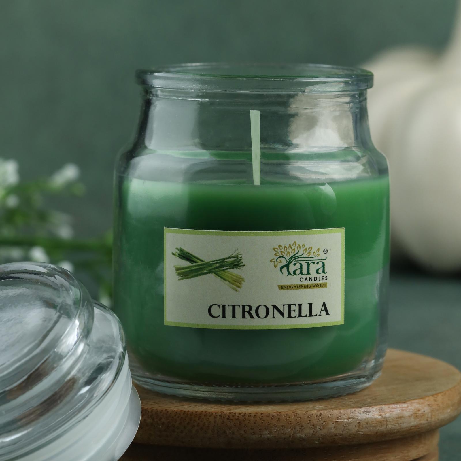 Citronella - 1 Wick Scented Candle - Irish Glass Jar - Tara Candles