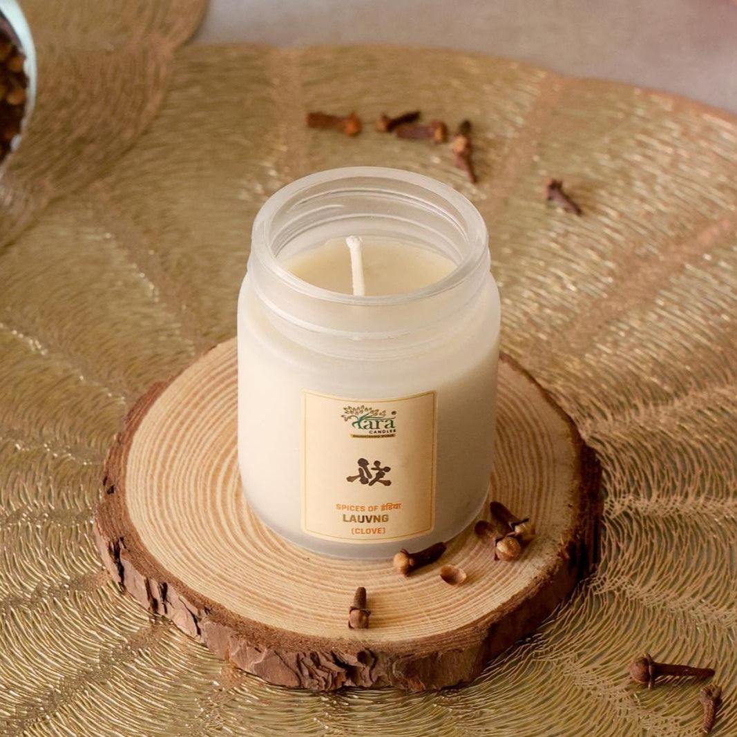 Lauvng - 1 Wick Scented Candle - Frosted Container - Tara Candles