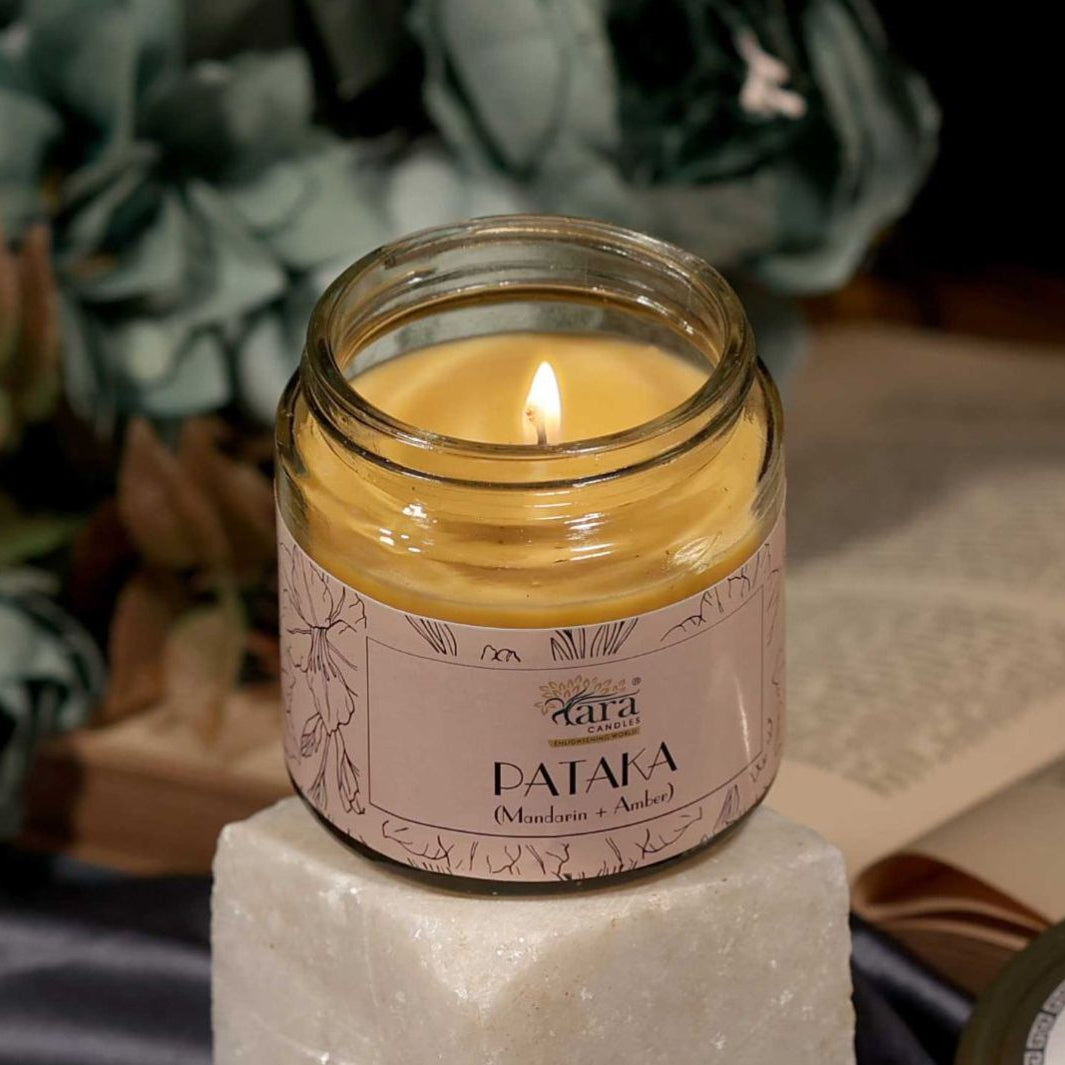 Pataka - 1 Wick Scented Candle - Plain Glass Jar - Tara Candles
