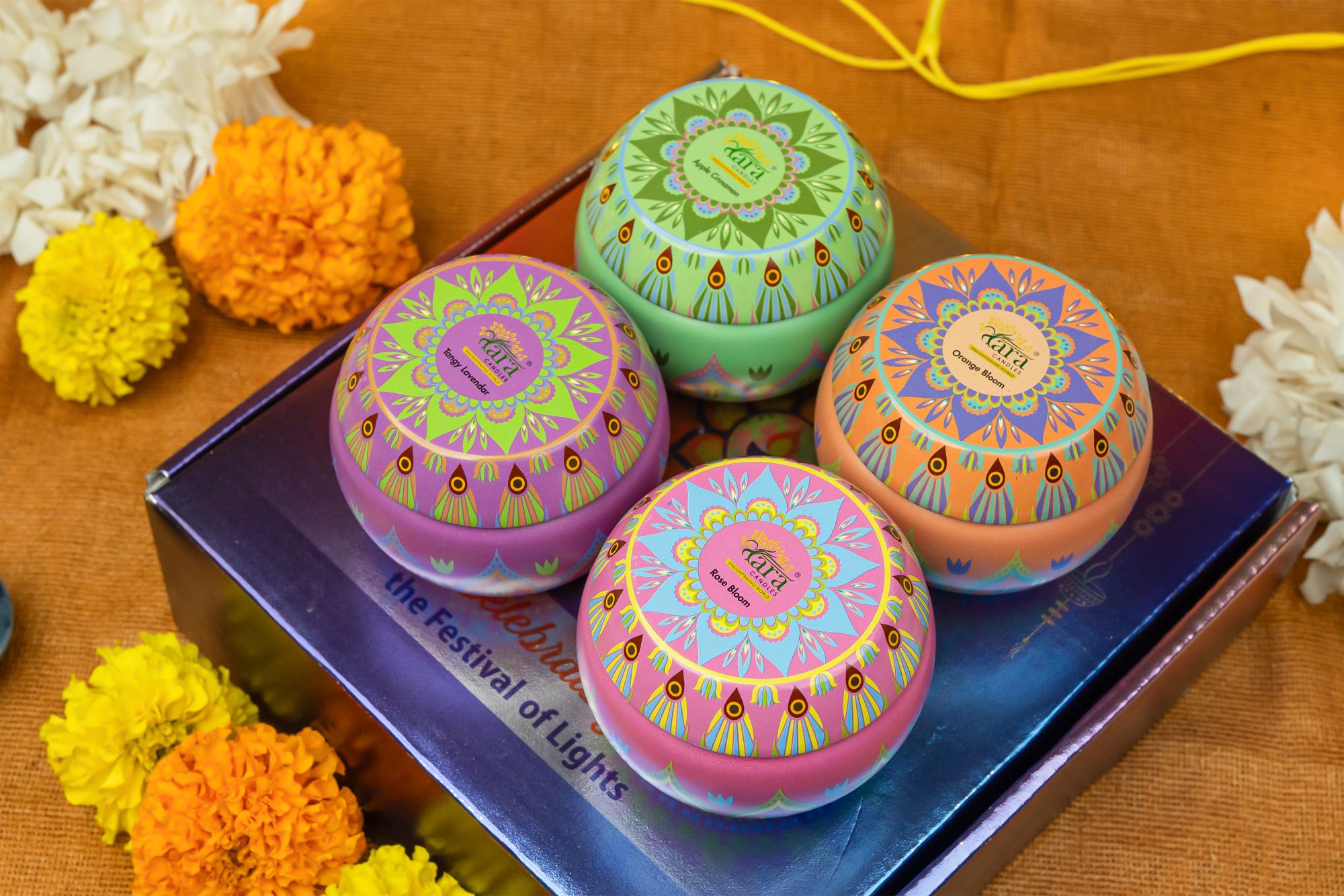 Premium Tin Container Diwali Special Candle (Pack of 4)