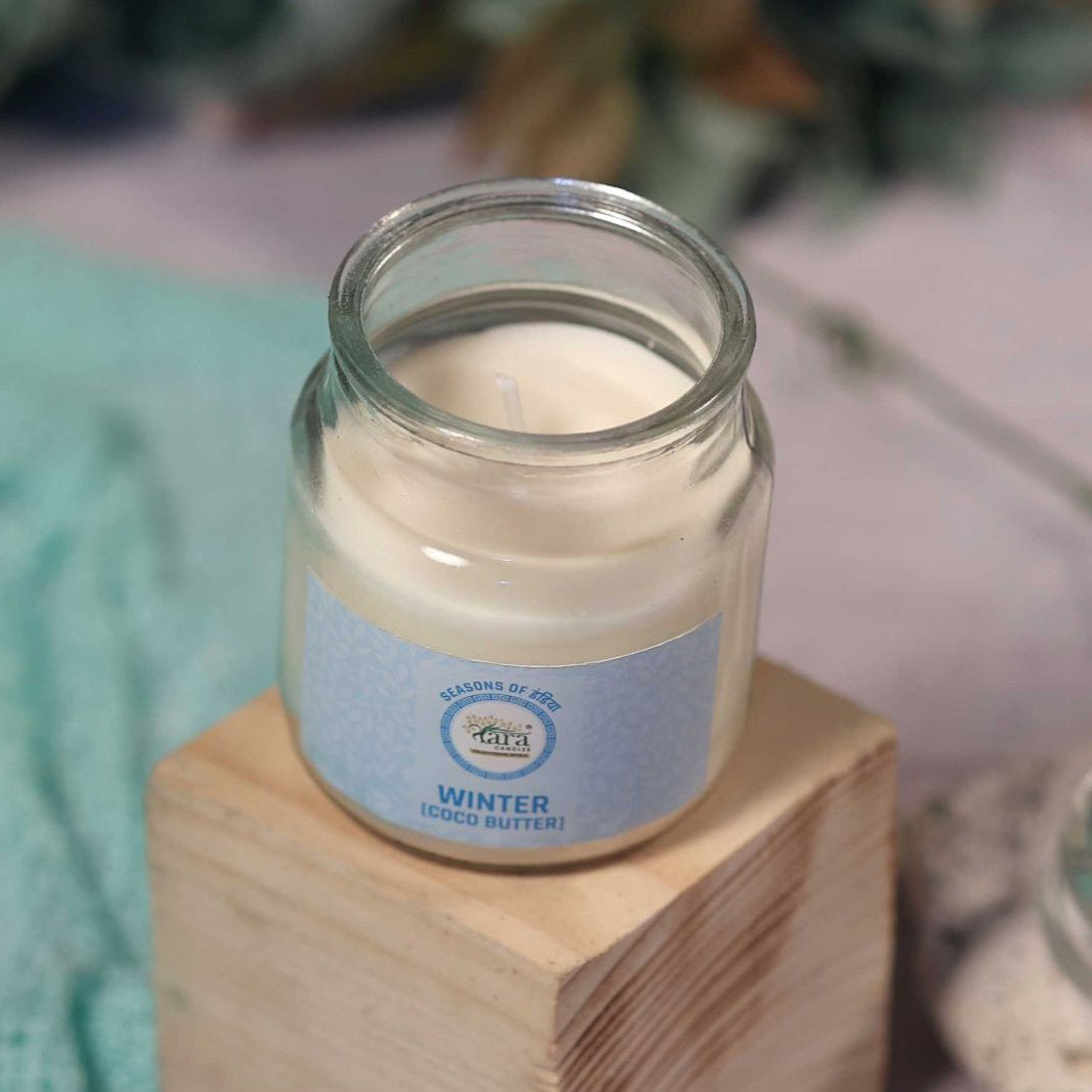 Winter Cocobutter - 1 Wick Scented Candle - Irish Glass Jar - Tara Candles