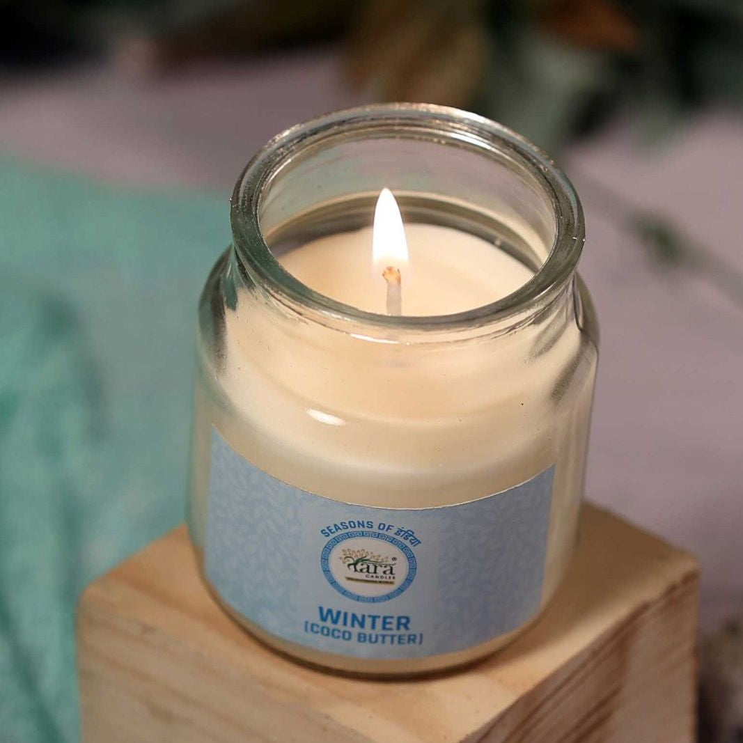 Winter Cocobutter - 1 Wick Scented Candle - Irish Glass Jar - Tara Candles