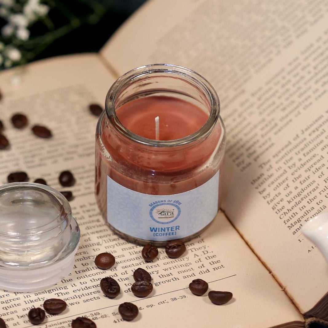 Winter Coffee - 1 Wick Scented Candle - Irish Glass Jar - Tara Candles