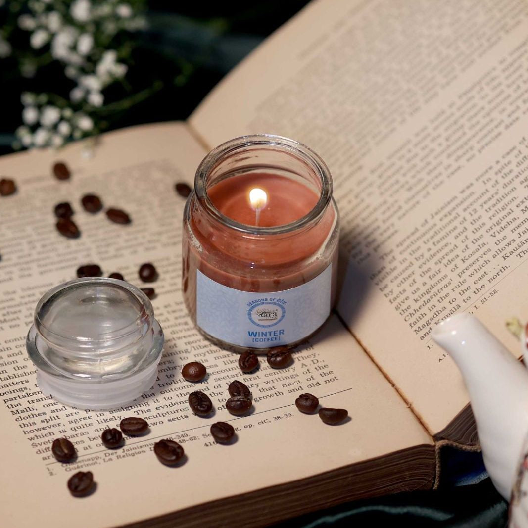 Winter Coffee - 1 Wick Scented Candle - Irish Glass Jar - Tara Candles