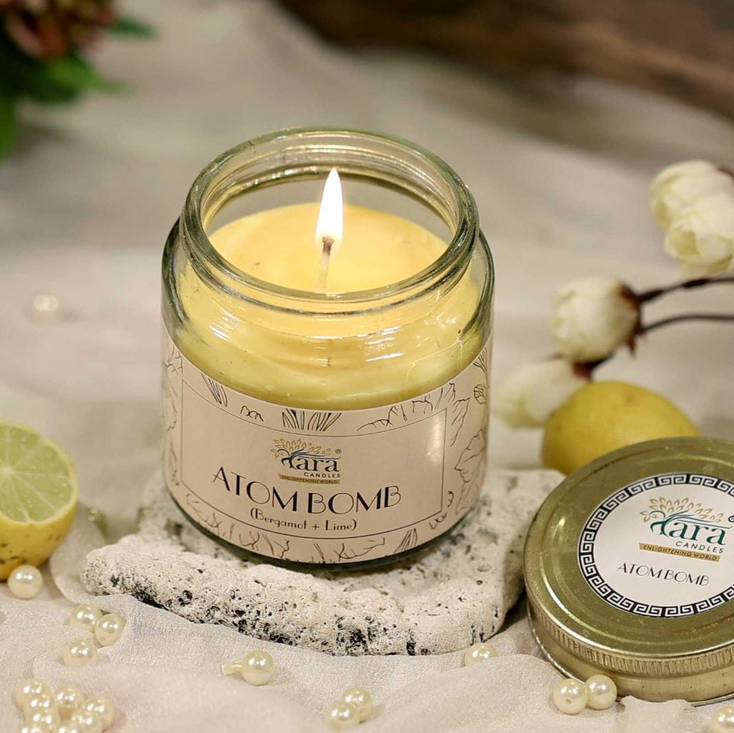 Atombomb - 1 Wick Scented Candle - Plain Glass Jar - Tara Candles
