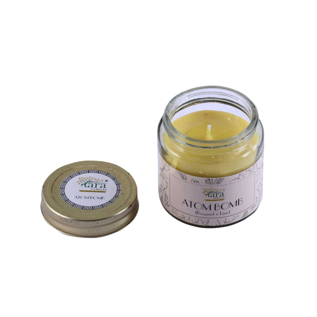 Atombomb - 1 Wick Scented Candle - Plain Glass Jar - Tara Candles
