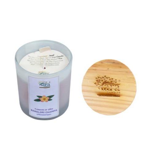 Banglori Champa - 1 Wick Scented Candle - Frosted Glass Jar - Tara Candles

