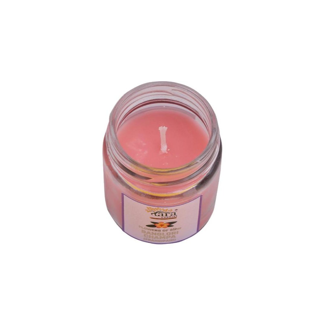 Banglori Champa - 1 Wick Scented Candle - Plain Glass Jar - Tara Candles
