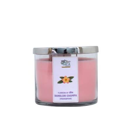 Banglori Champa - 3 Wick Scented Candle - Clear Glass Jar - Tara Candles
