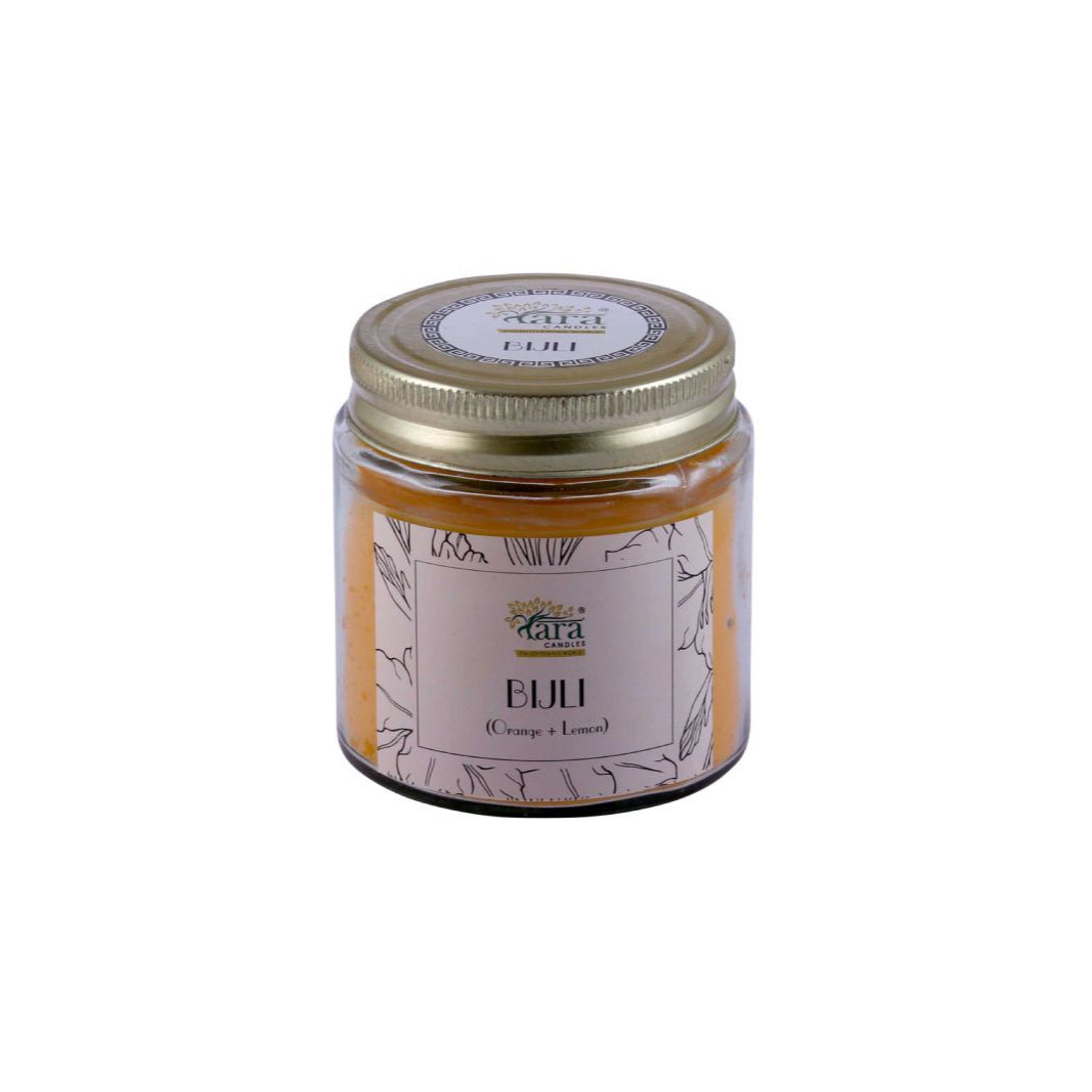Bijli - 1 Wick Scented Candle - Plain Glass Jar - Tara Candles
