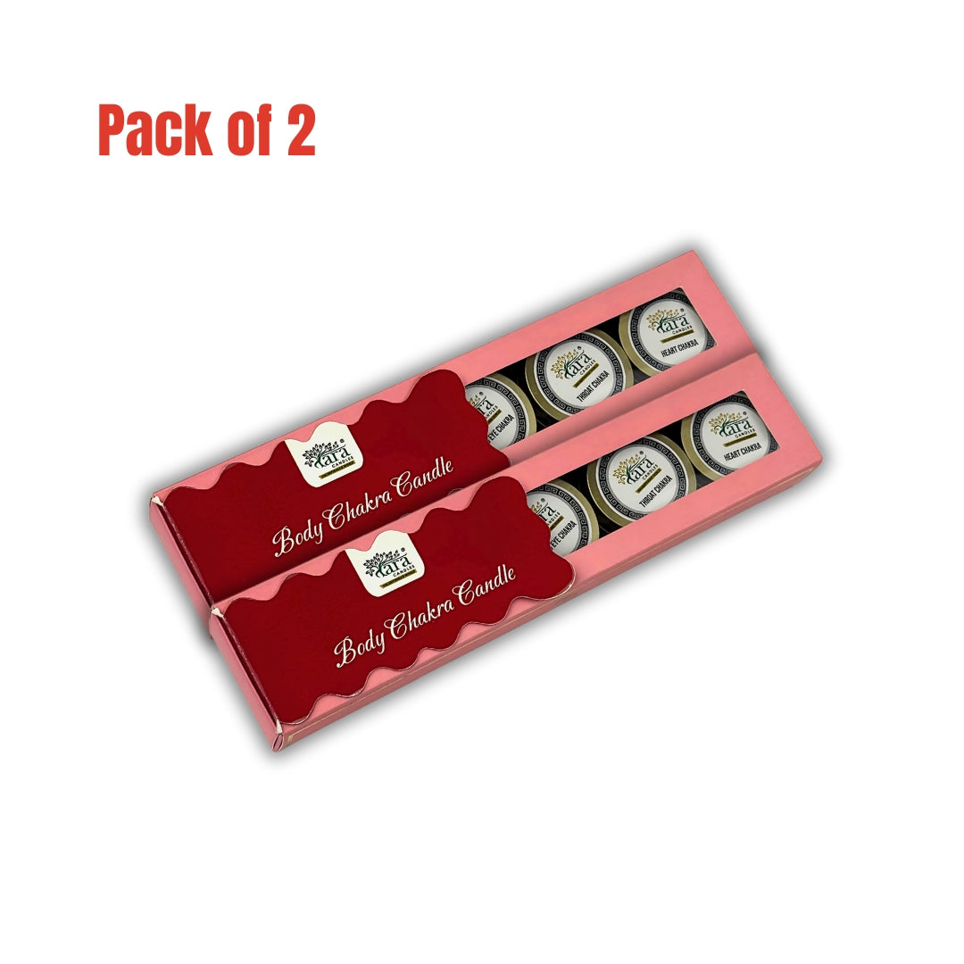 Body Chakra Candle | Scented Tin Candle | Set of 5 | Single Wick