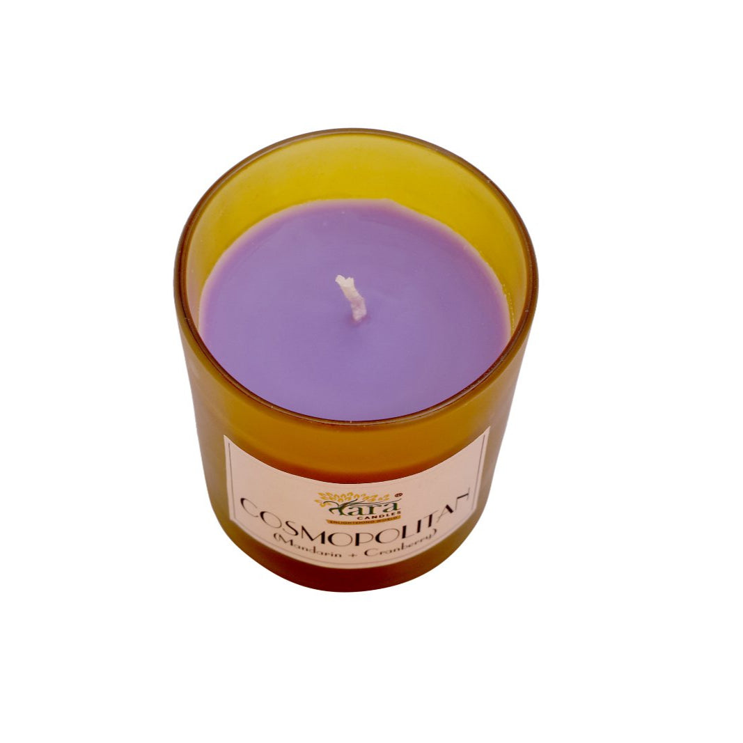 Cosmopolitan - 1 Wick Scented Candle - Frosted Glass Jar - Tara Candles
