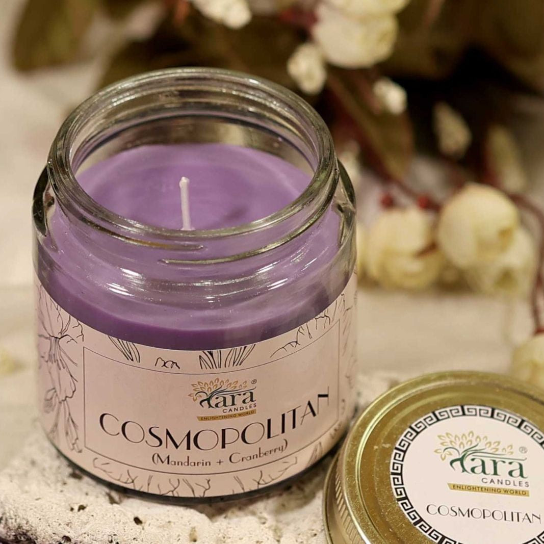 Cosmopolitan - 1 Wick Scented Candle - Plain Glass Jar - Tara Candles
