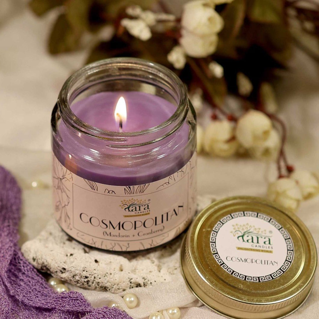 Cosmopolitan - 1 Wick Scented Candle - Plain Glass Jar - Tara Candles
