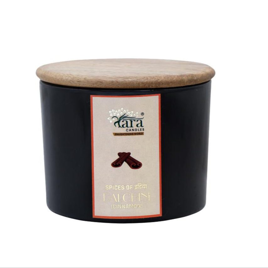 Dalchini - 3 Wick Scented Candle - Amber Glass Jar - Large - Tara Candles