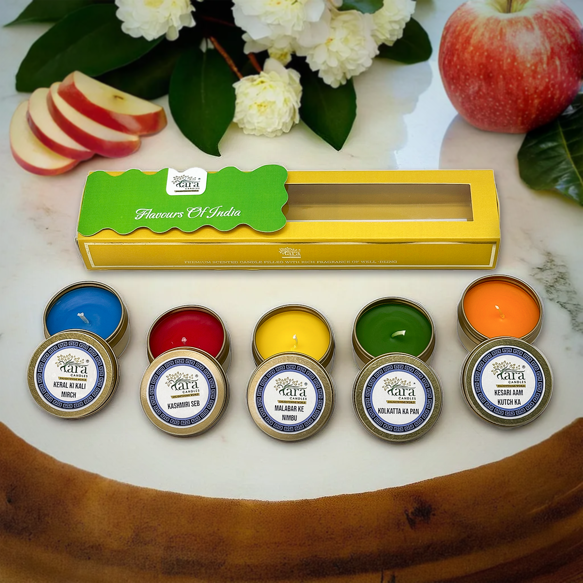 Flavours of India - Scented Tin Candle - Set of 5 - Tara Candles