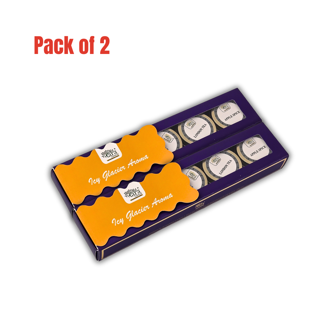 Icy Glacier Aroma Collection | Scented Tin Candle | Set of 5 | Single Wick