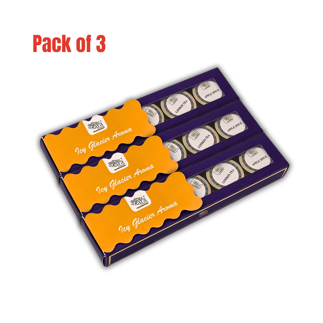 Icy Glacier Aroma Collection | Scented Tin Candle | Set of 5 | Single Wick