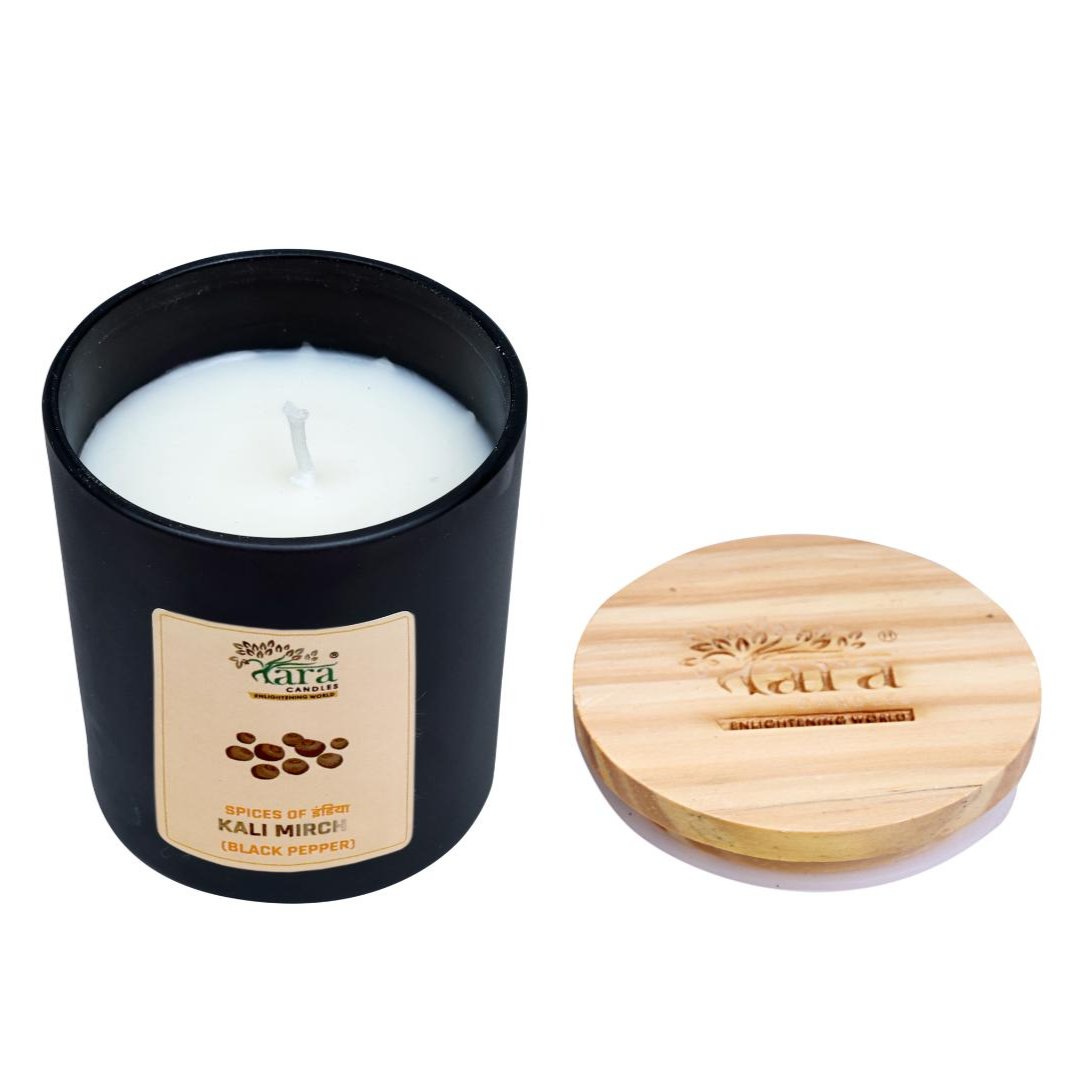 Kalimirch - 1 Wick Scented Candle - Amber Glass Jar - Medium - Tara Candles