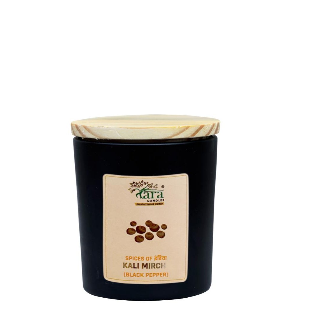 Kalimirch - 1 Wick Scented Candle - Amber Glass Jar - Medium - Tara Candles