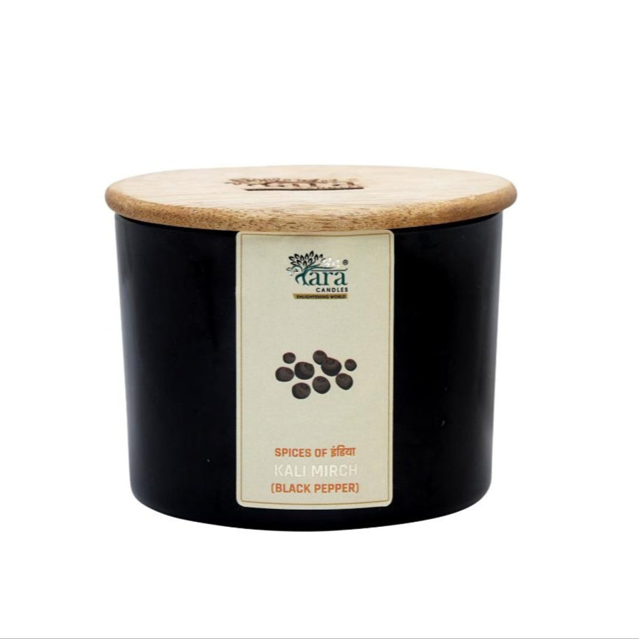 Kalimirch - 3 Wick Scented Candle - Amber Glass Jar - Large - Tara Candles