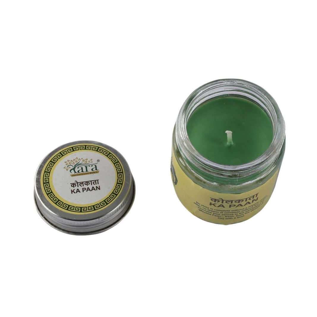 Kolkata Ka Paan - 1 Wick Scented Candle - Plain Glass Jar - Tara Candles