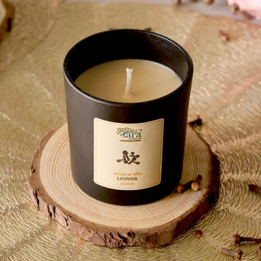 Lauvng - 1 Wick Scented Candle - Amber Glass Jar - Medium - Tara Candles
