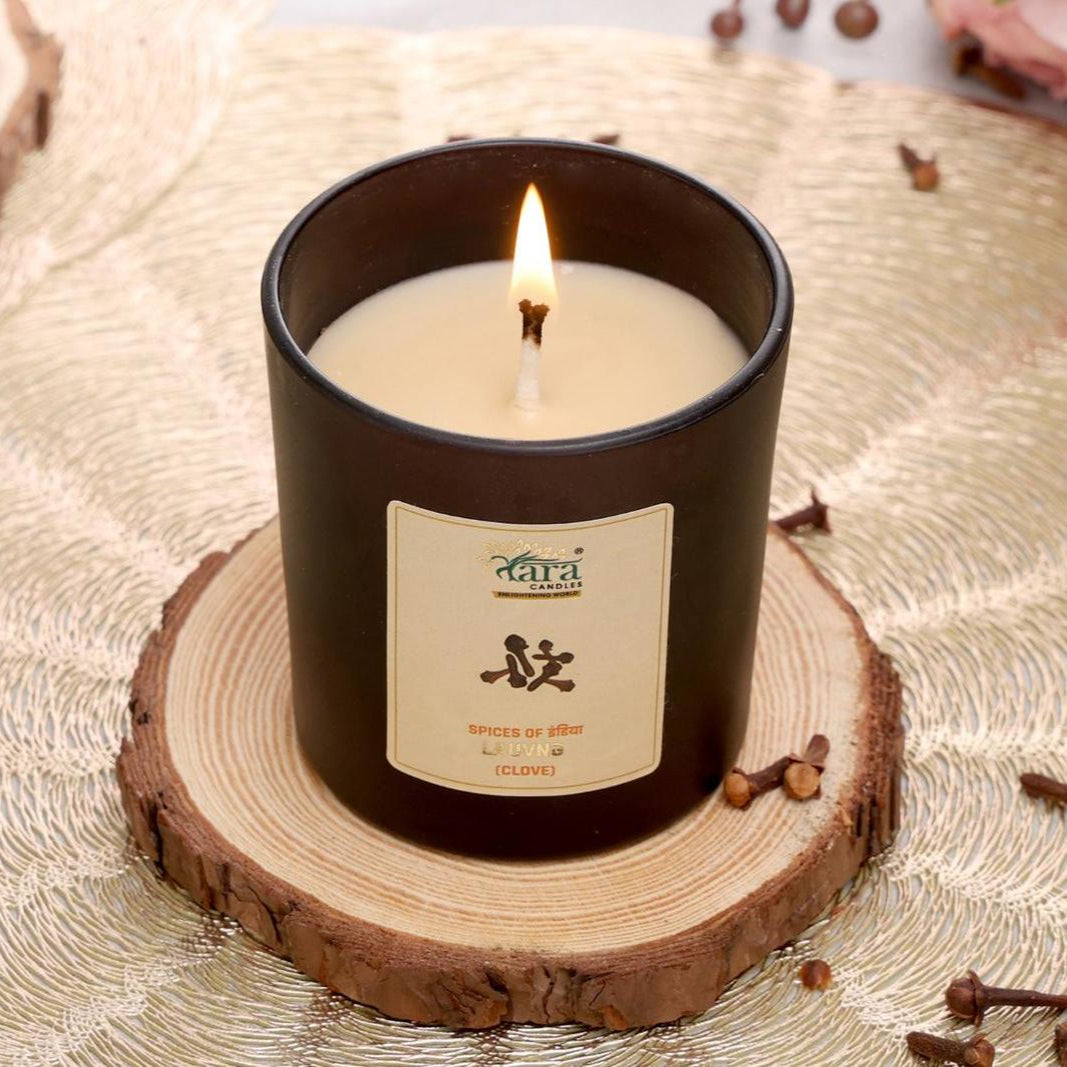Lauvng - 1 Wick Scented Candle - Amber Glass Jar - Medium - Tara Candles
