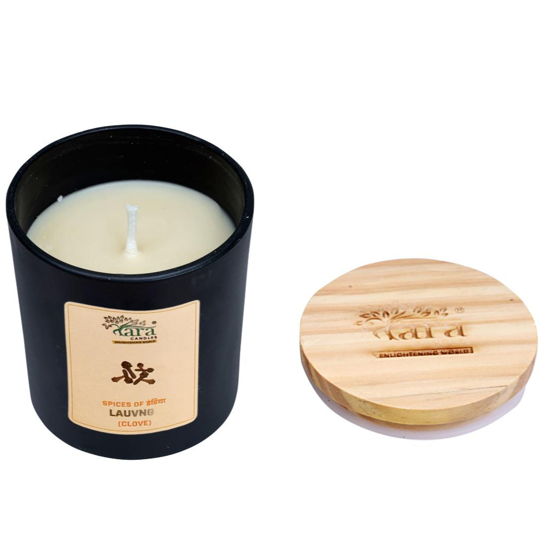 Lauvng - 1 Wick Scented Candle - Amber Glass Jar - Medium - Tara Candles
