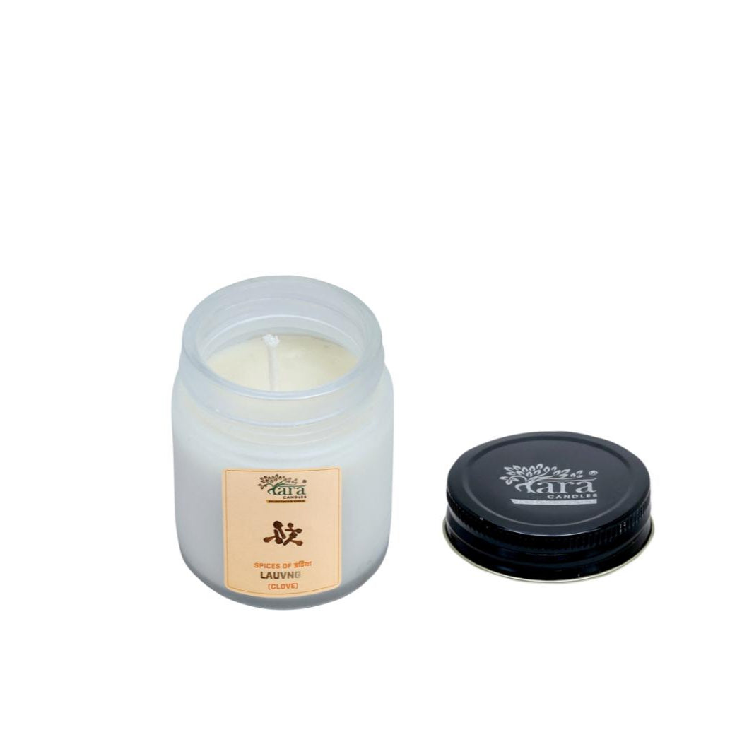 Lauvng - 1 Wick Scented Candle - Frosted Container - Tara Candles
