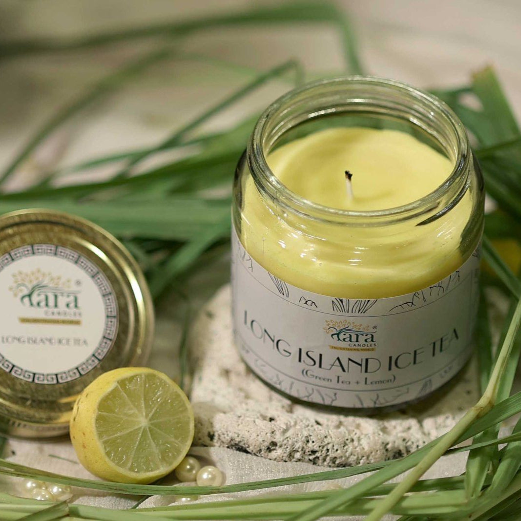 Long Island Ice Tea - 1 Wick Scented Candle - Plain Glass Jar - Tara Candles
