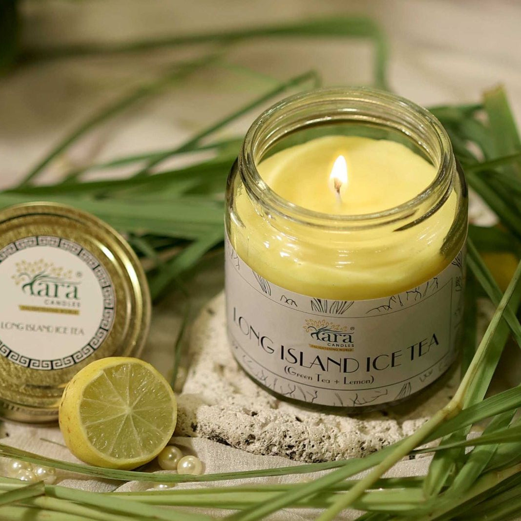 Long Island Ice Tea - 1 Wick Scented Candle - Plain Glass Jar - Tara Candles
