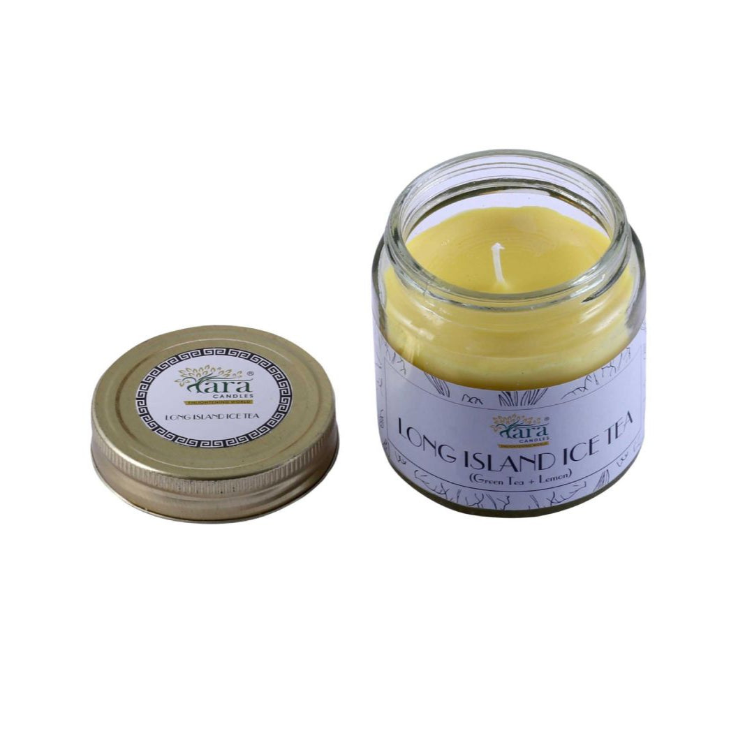 Long Island Ice Tea - 1 Wick Scented Candle - Plain Glass Jar - Tara Candles
