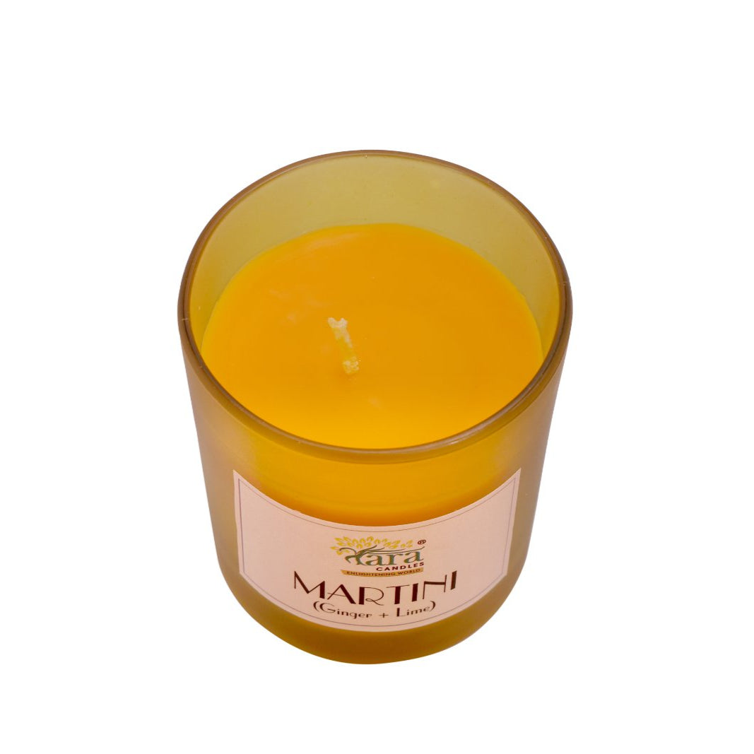 Martini - 1 Wick Scented Candle - Frosted Glass Jar - Tara Candles
