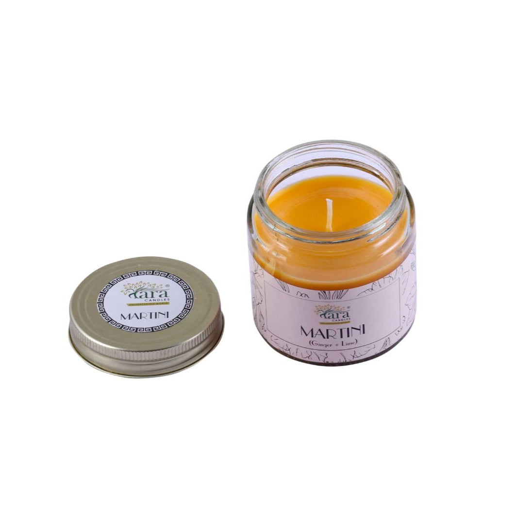 Martini - 1 Wick Scented Candle - Plain Glass Jar - Tara Candles
