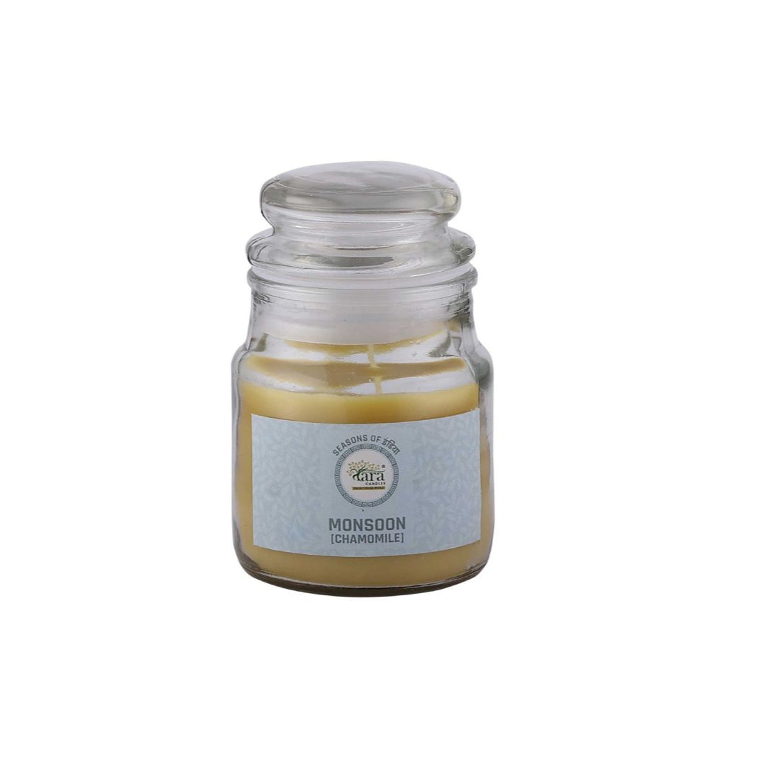 Monsoon Chamomile - 1 Wick Scented Candle - Irish Glass Jar - Tara Candles
