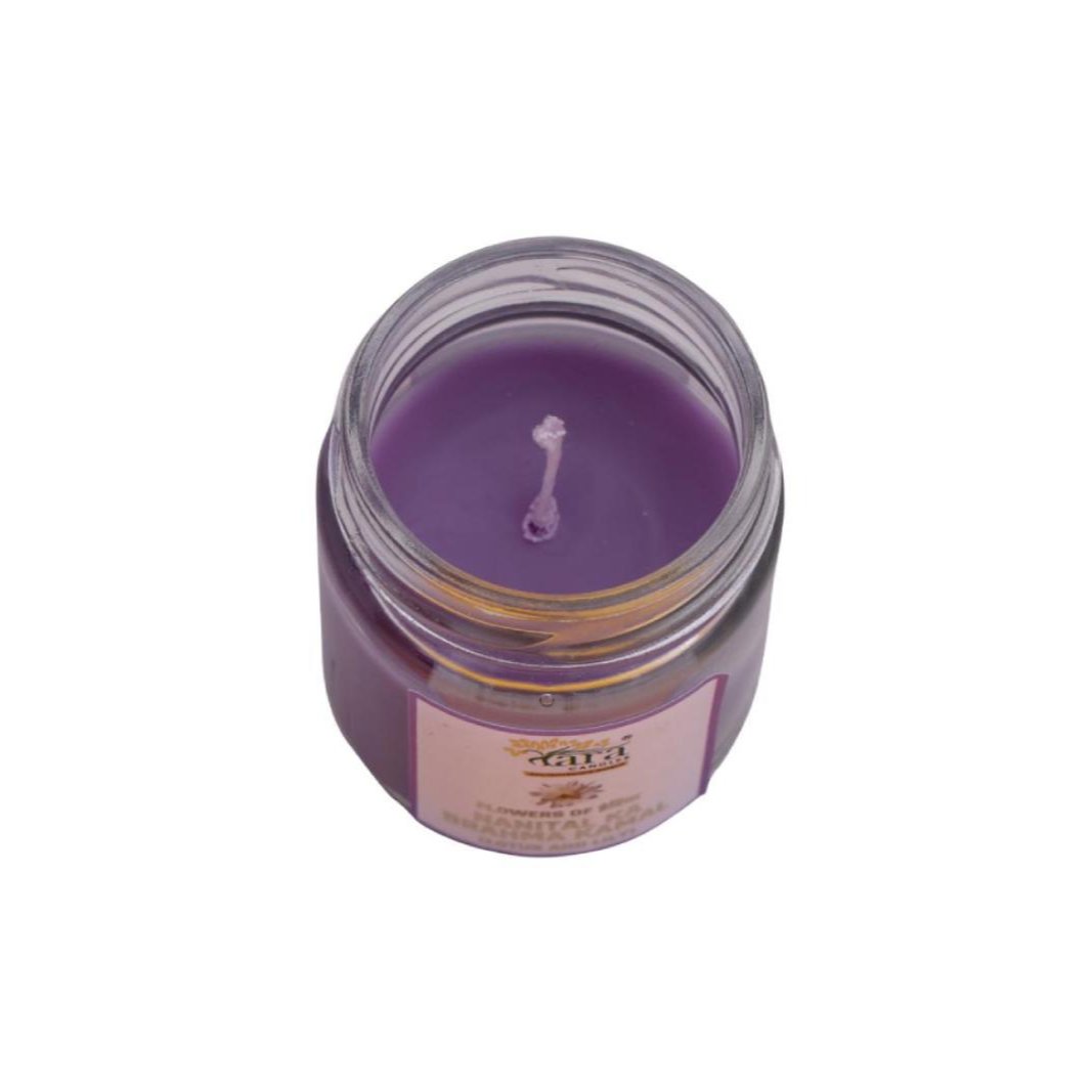 Nainital Ka Brahmakamal - 1 Wick Scented Candle - Plain Glass Jar - Tara Candles