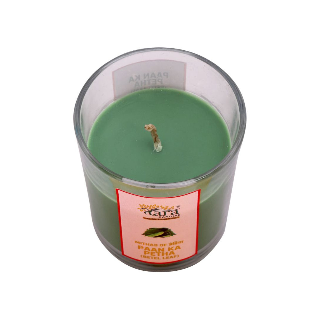 Paan Ka Petha - 1 Wick Scented Candle -  Glass Jar Cork Lid - Tara Candles
