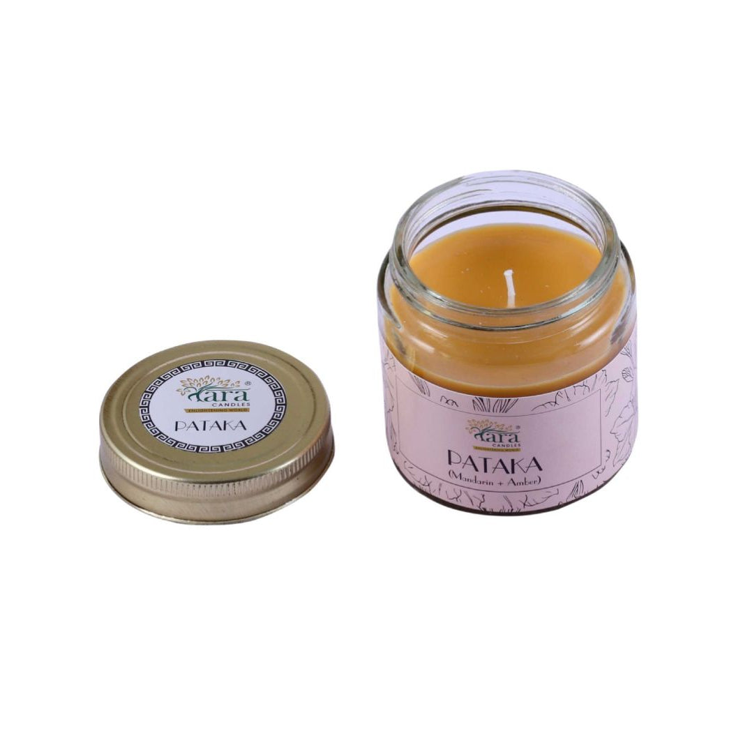 Pataka - 1 Wick Scented Candle - Plain Glass Jar - Tara Candles
