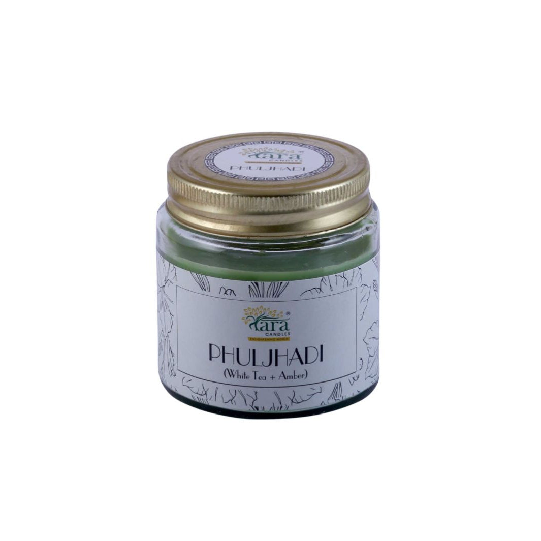 Phuljhadi- 1 Wick Scented Candle - Plain Glass Jar - Tara Candles
