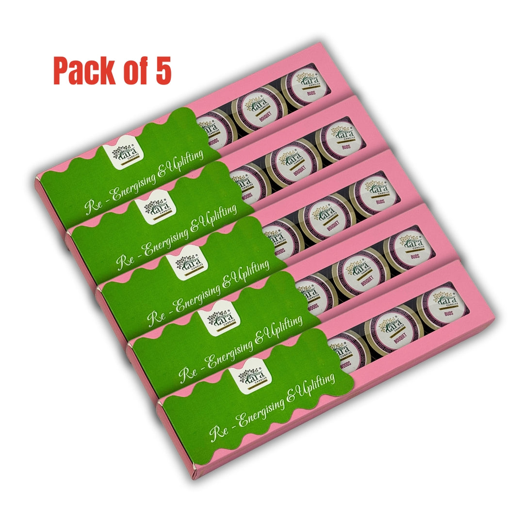 Re-Energising & Uplifing | Scented Tin Candle | Set of 5 | Single Wick