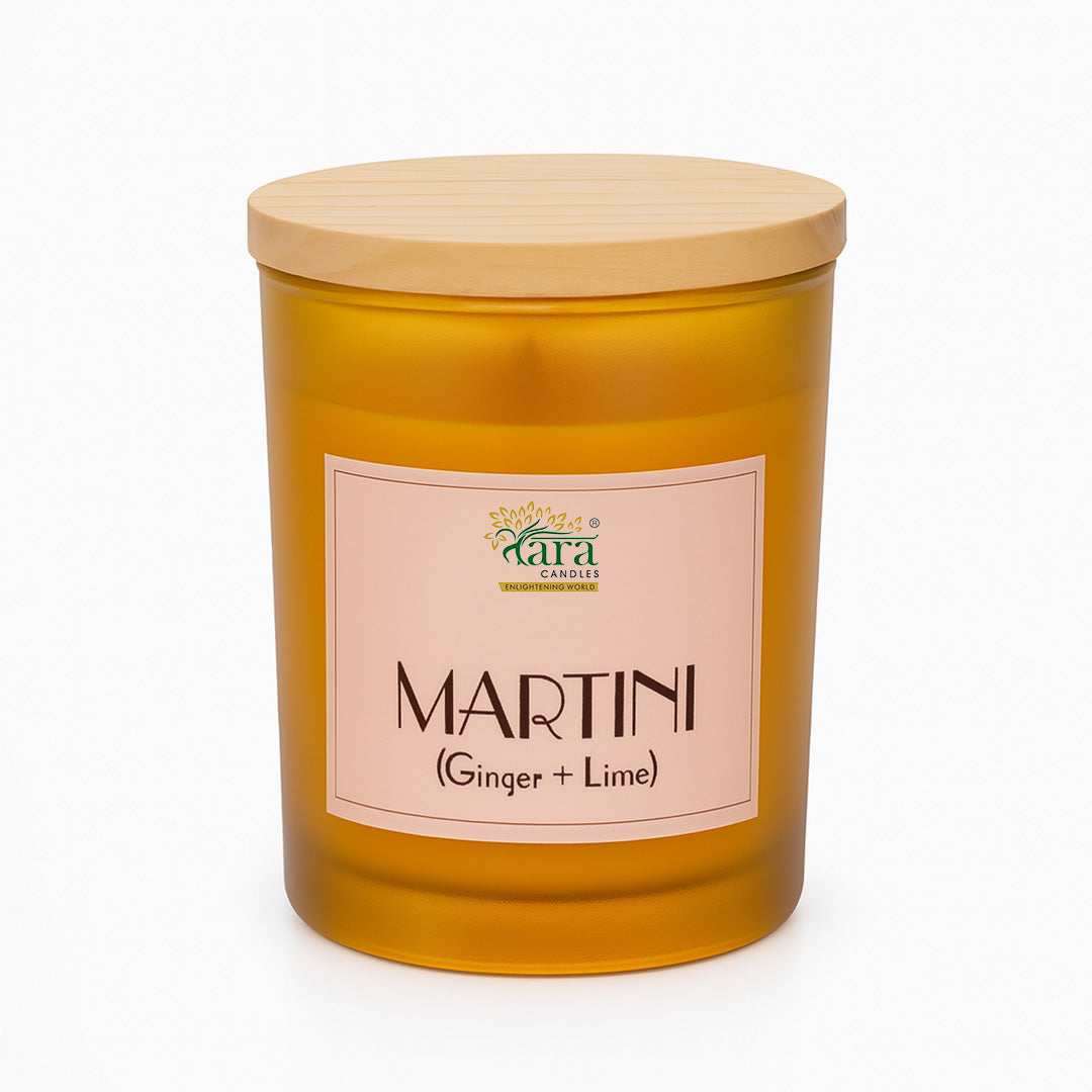 Martini | 1 Wick Scented Candle | Frosted Glass Jar | 30+ Burning Hours