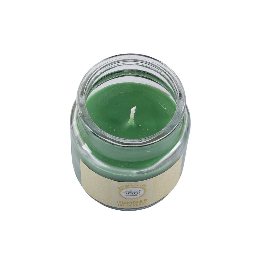 Summer Aloe Vera - 1 Wick Scented Candle - Irish Glass Jar - Tara Candles

