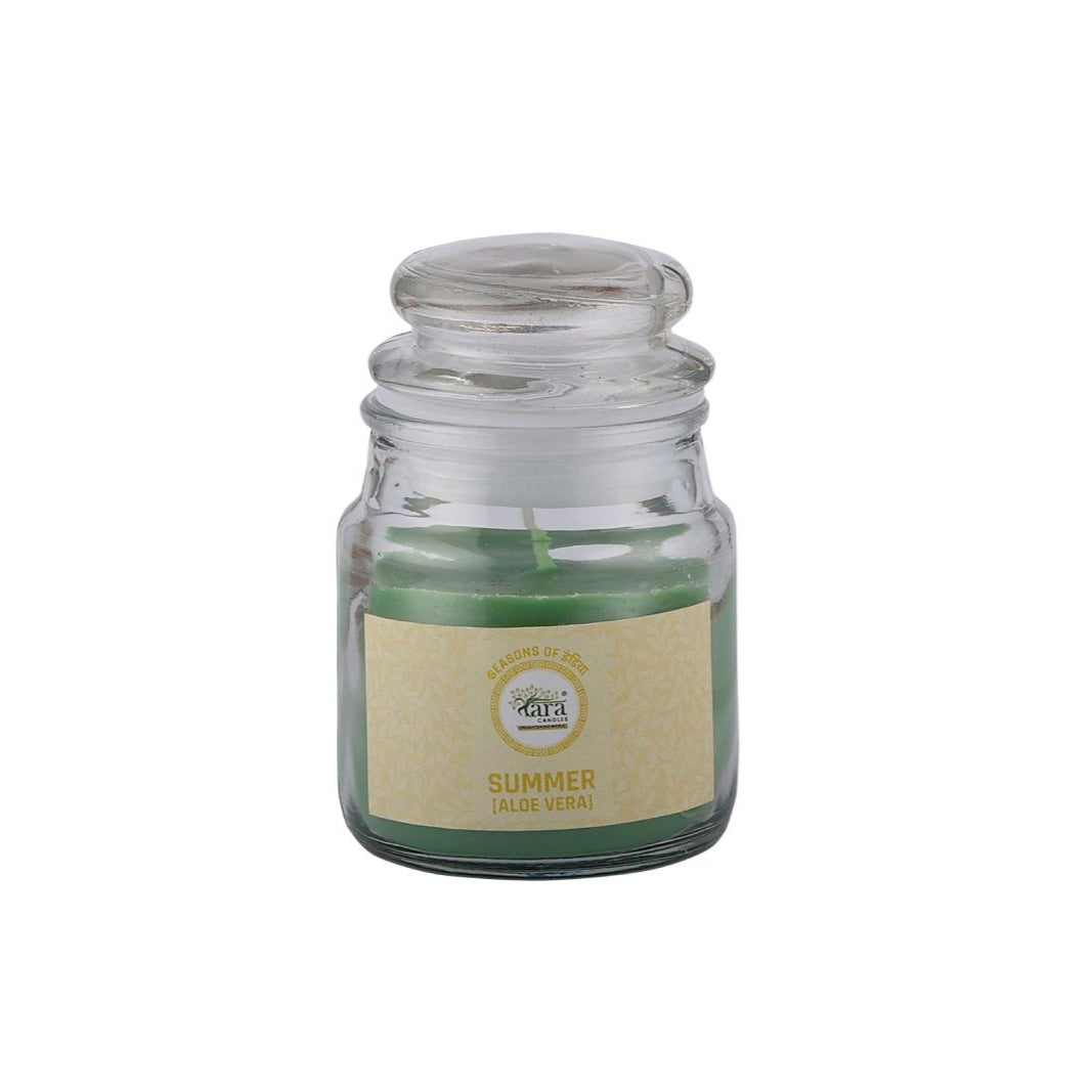Summer Aloe Vera - 1 Wick Scented Candle - Irish Glass Jar - Tara Candles
