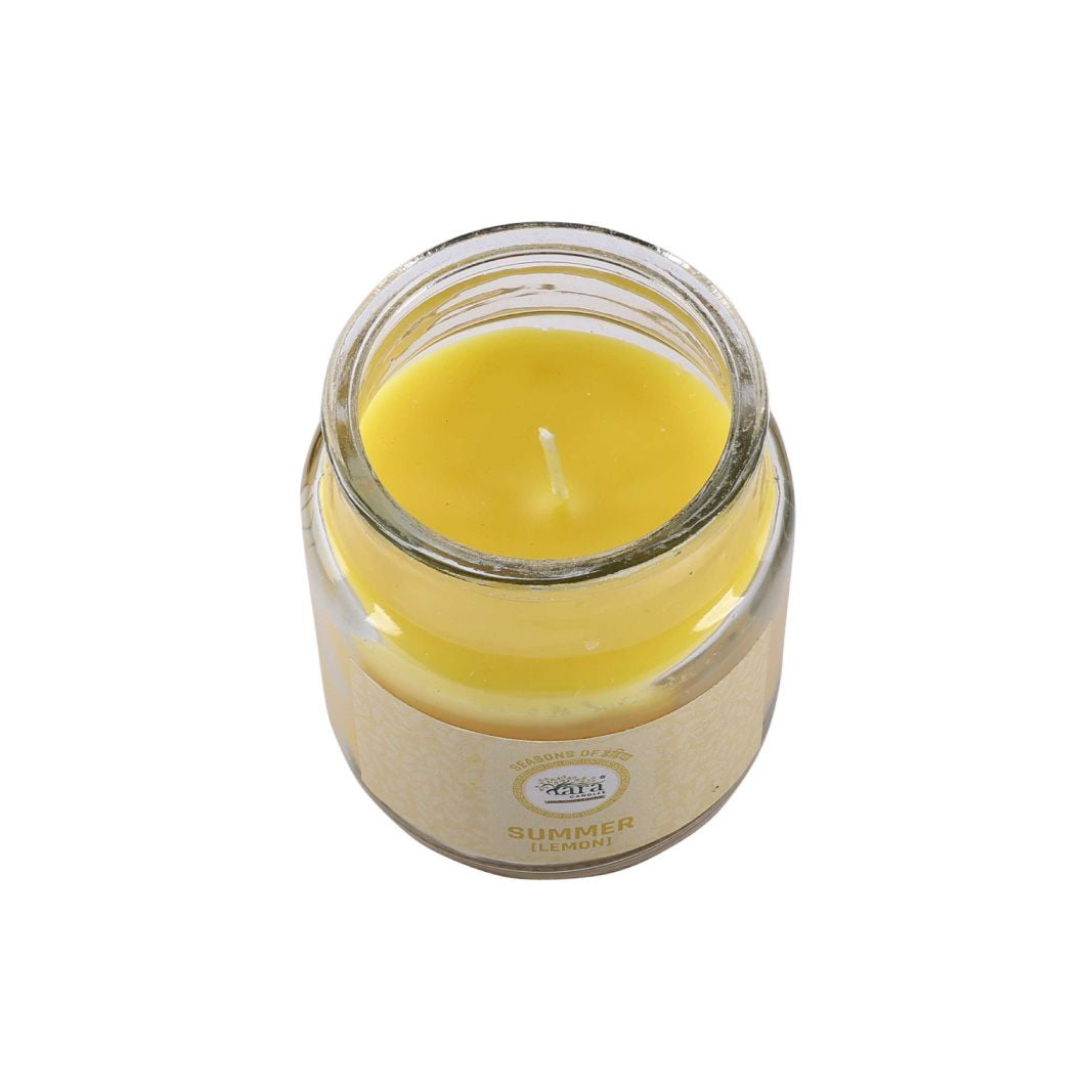 Summer Lemon - 1 Wick Scented Candle - Irish Glass Jar - Tara Candles
