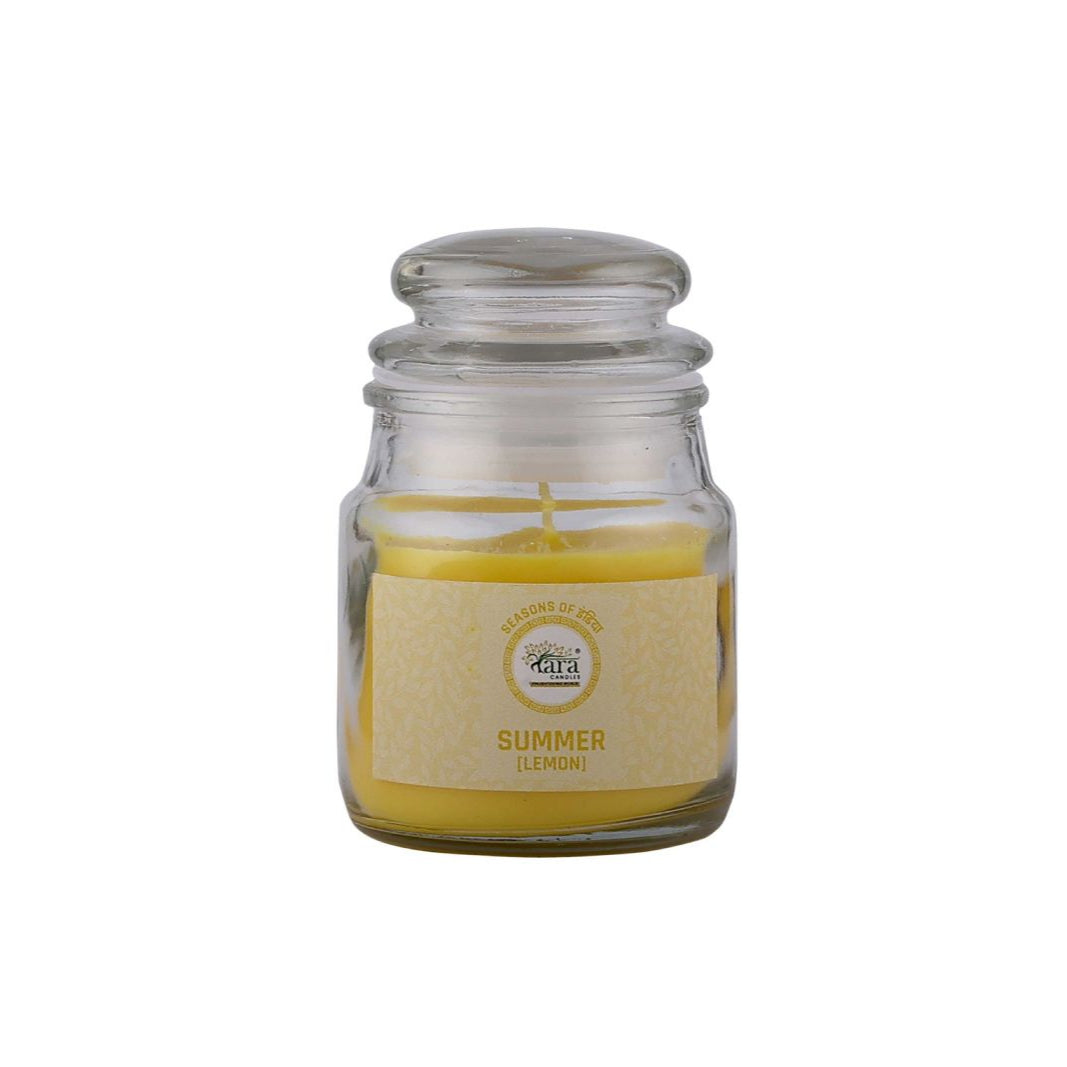 Summer Lemon - 1 Wick Scented Candle - Irish Glass Jar - Tara Candles
