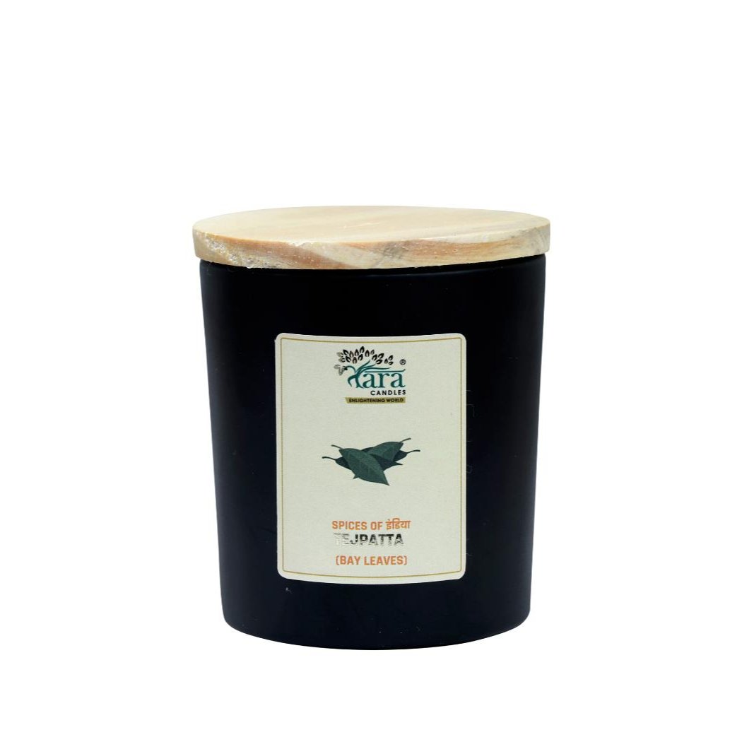 Tejpatta - 1 Wick Scented Candle - Amber Glass Jar - Medium - Tara Candles
