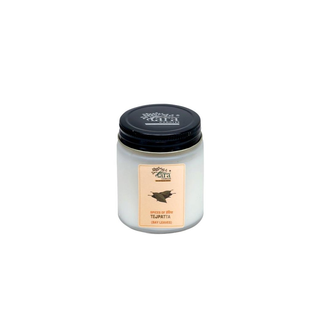 Tejpatta - 1 Wick Scented Candle - Frosted Container - Tara Candles