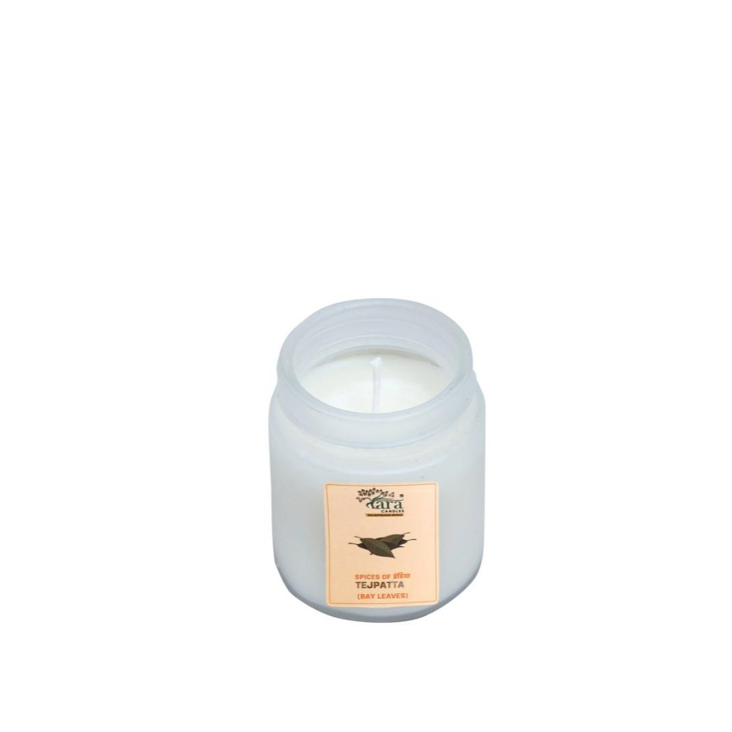 Tejpatta - 1 Wick Scented Candle - Frosted Container - Tara Candles